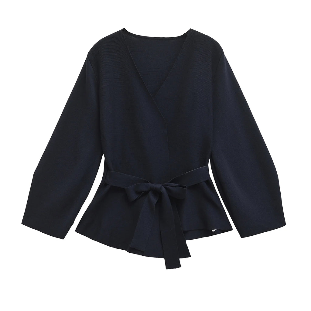 Power Knit Belted Blazer